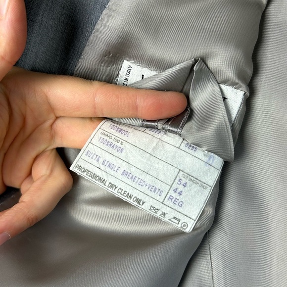 Vintage Yves Saint Lauren Pour Homme Men’s Grey Wool Blazer - Picture 9 of 9